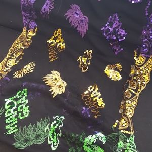 MARDI GRAS SEQUIN SHEER SCARF SCARF